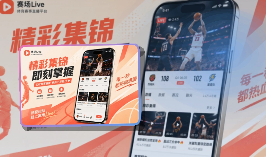下载指引 · 比赛日App入口 · 热门比赛更快进入界面展示